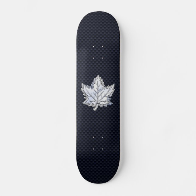 Skateboard Chrome comme la feuille d'érable en fibre de carbo (Recto)
