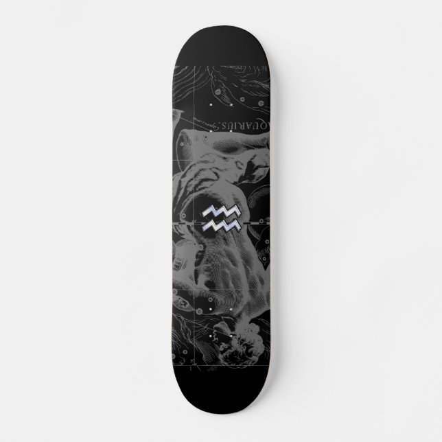 Skateboard Chrome like Aquarius Sign on Hevelius Map (Recto)