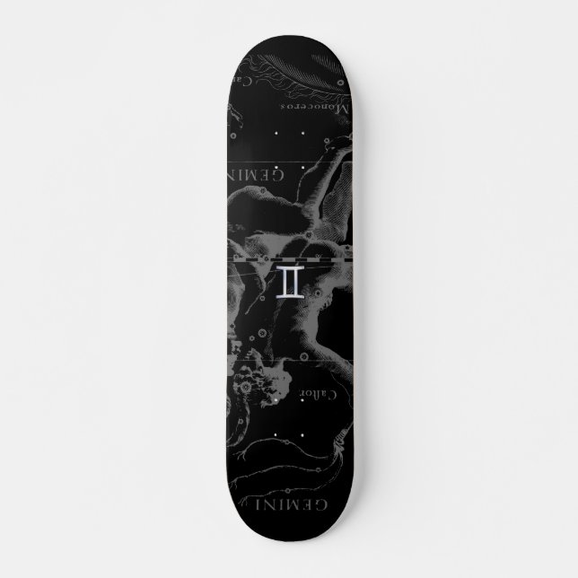 Skateboard Chrome like Gemini Zodiac Sign on Hevelius 1690 (Devant)