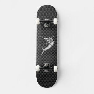 Skateboard Chrome Style Marlin sur fibre de carbone