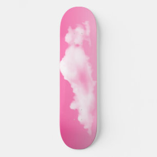 Skateboard Ciel et planche à roulettes roses de nuages