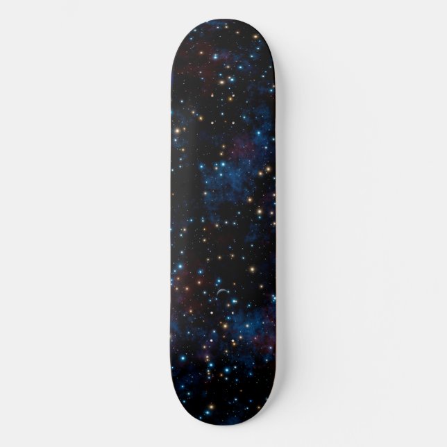 Skateboard Ciel étoilé avec étoiles et planètes (Recto)