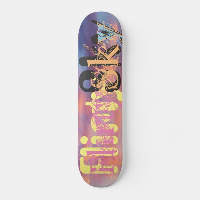 Skateboard ciel flirtant (Recto)