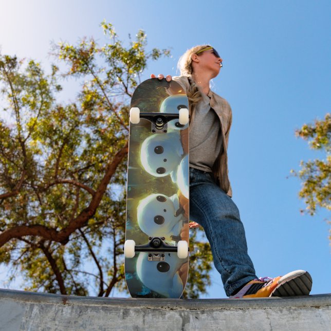 Skateboard Cimetière de nuit éffrayante mignonne Fantôme d'Ha (Extérieur 1)