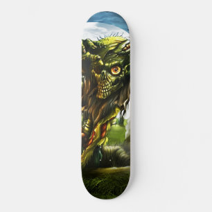 Skateboard Cimetière de pleine lune zombie debout