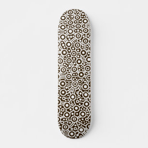 Skateboard Circuit Alien - Blanc sur Dark Brown