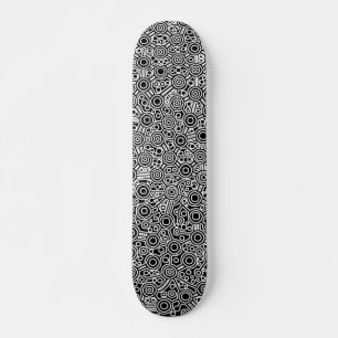 Skateboard Circuit Alien Exterminé - Blanc sur Noir