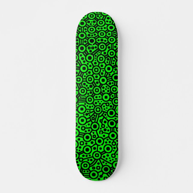 Skateboard Circuit Alien III - Noir sur vert (Devant)