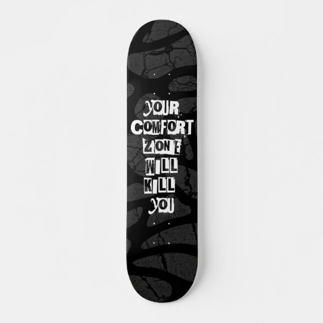 Skateboard Citation Motivationnelle Gras Style Graffiti (Devant)