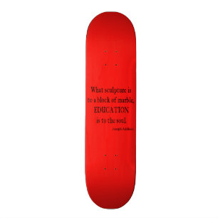 Skateboard Citation rouge au néon vintage d'âme d'éducatio