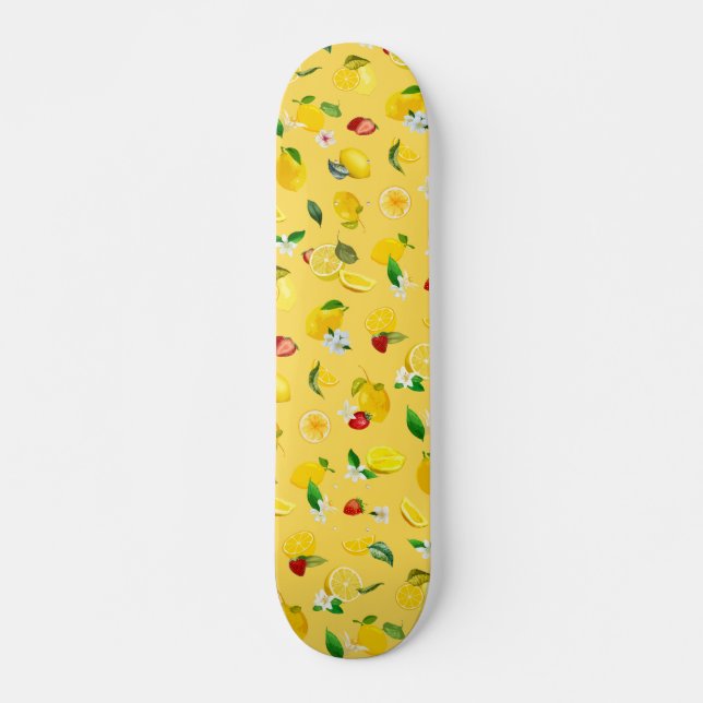 Skateboard Citron et fraise 3 (Devant)