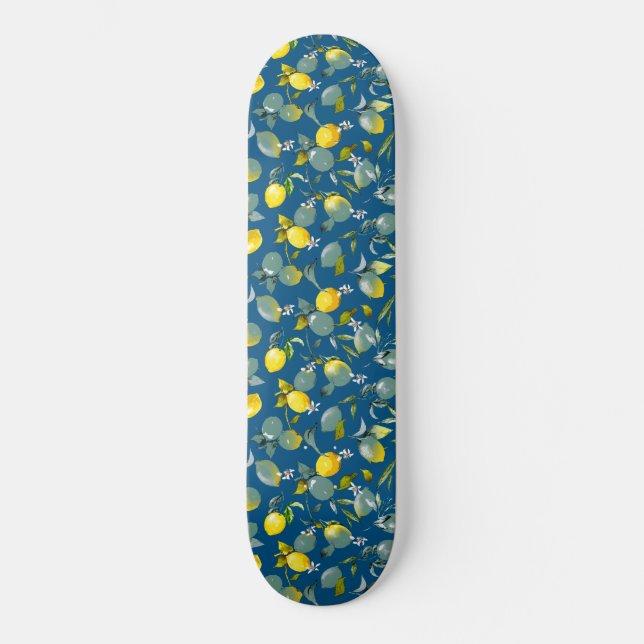 Skateboard citrons aquarelle 29 (Recto)