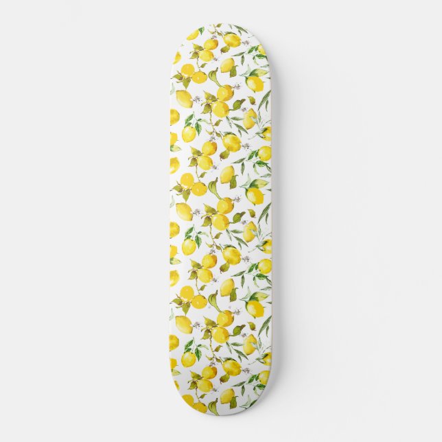 Skateboard Citrons aquarelle 5 (Recto)