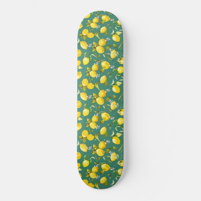 Skateboard Citrons aquarelle 6 (Recto)