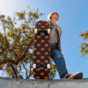 Skateboard Citrouille D'Halloween, Citrouille Orange Trou Ou 