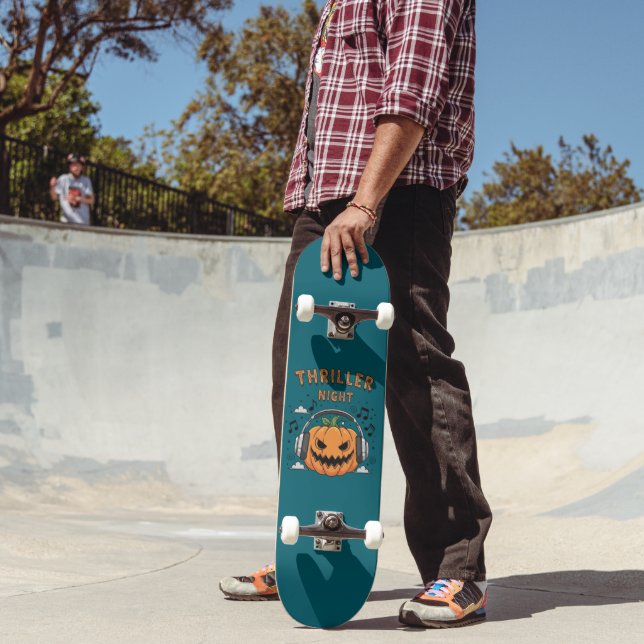 Skateboard Citrouille d'Halloween de la nuit Thriller (Extérieur 2)