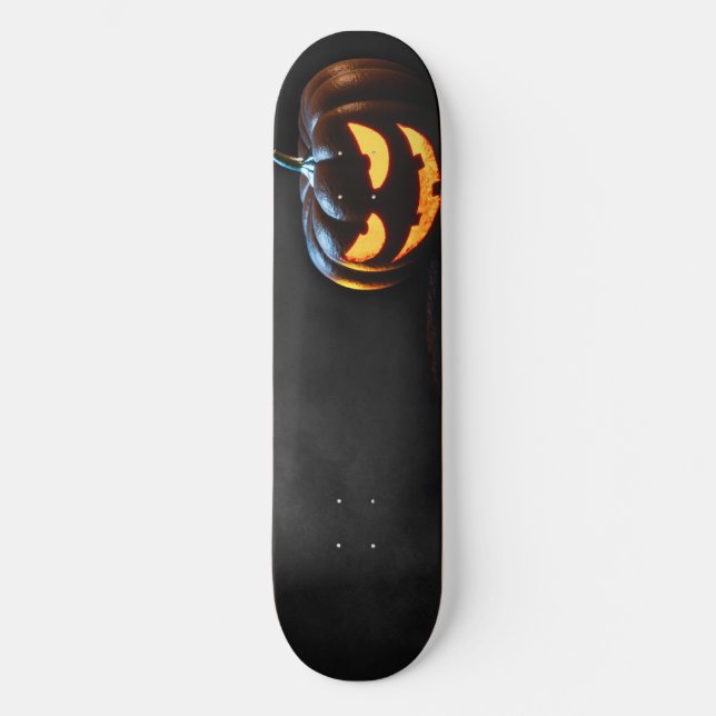 Skateboard Citrouille d'Halloween Jack-O-Lantern Éffrayant (Recto)