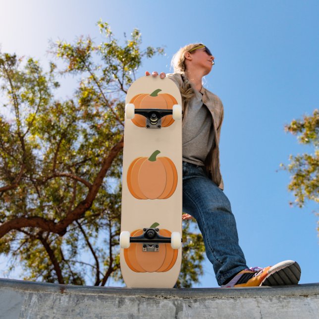 Skateboard Citrouille neutre genre mignon Orange (Extérieur 1)