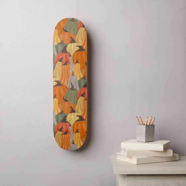 Skateboard Citrouilles cosy (Art mural)