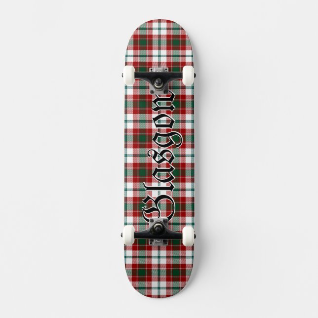 Skateboard Clan Glasgow Tartan Scottish Plaid (Recto)