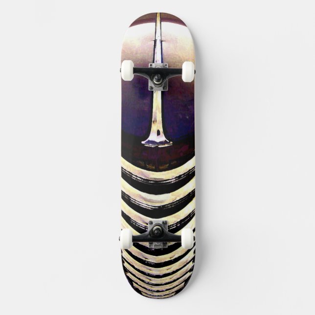 Skateboard Classic Car calandre Chrome. (Recto)