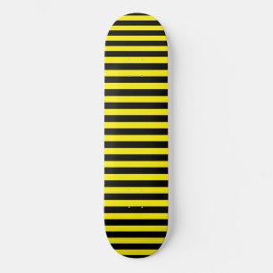 Skateboard Classique moderne rayures jaune et noir