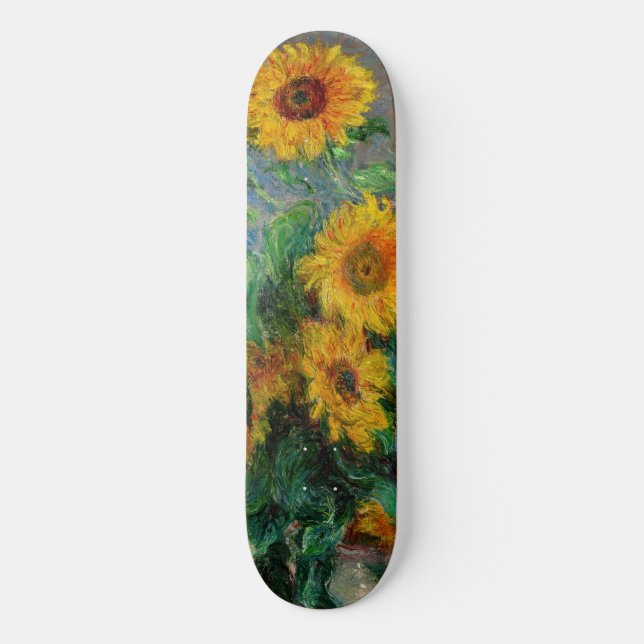 Skateboard Claude Monet - Bouquet de tournesols (Recto)