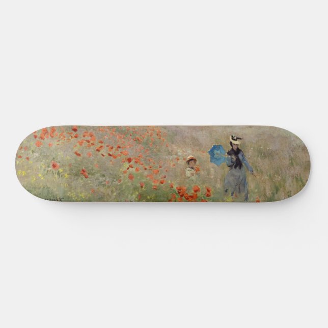 Skateboard Claude Monet - Champ de coquelicots (Horz)