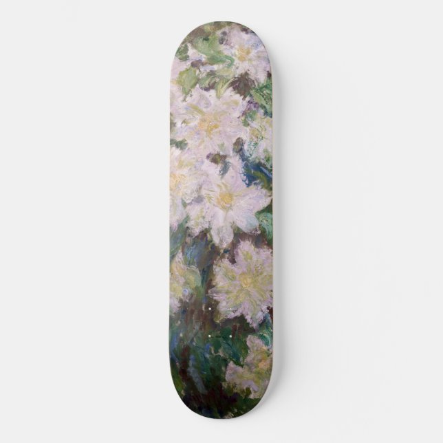 Skateboard Claude Monet - Clematis blanc (Recto)