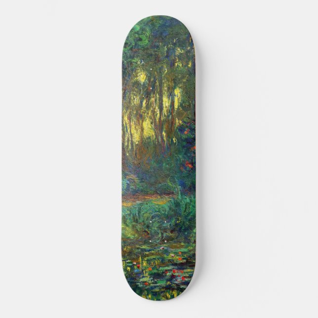 Skateboard Claude Monet - Coin d'un étang avec des Nénuphars (Recto)