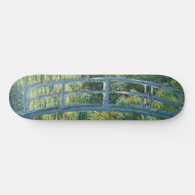 Skateboard Claude Monet - Eau Lily étang, Harmonie verte (Horz)