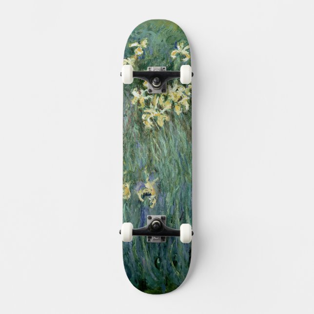 Skateboard Claude Monet | les iris jaunes (Recto)