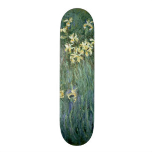 Skateboard Claude Monet   les iris jaunes
