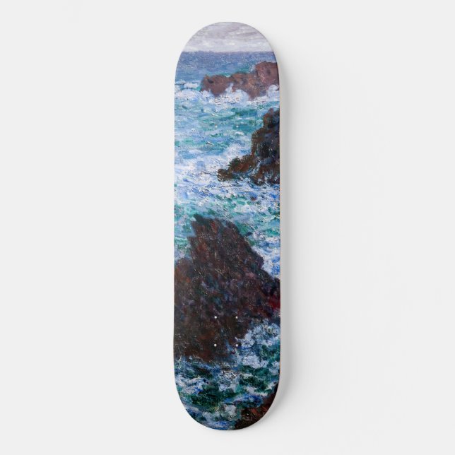 Skateboard Claude Monet - Les Rochers à Belle-Ile, Côte sauva (Recto)