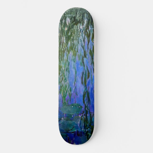 Skateboard Claude Monet - Lys d'eau avec saule plumant (Recto)