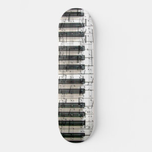 Skateboard clavier piano musique noir et blanc