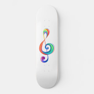 Skateboard Clé arc-en-ciel