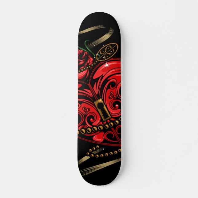Skateboard Clé de mon cœur (Devant)