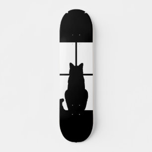 Skateboard Clic de chat noir de fenêtre pour customiser un