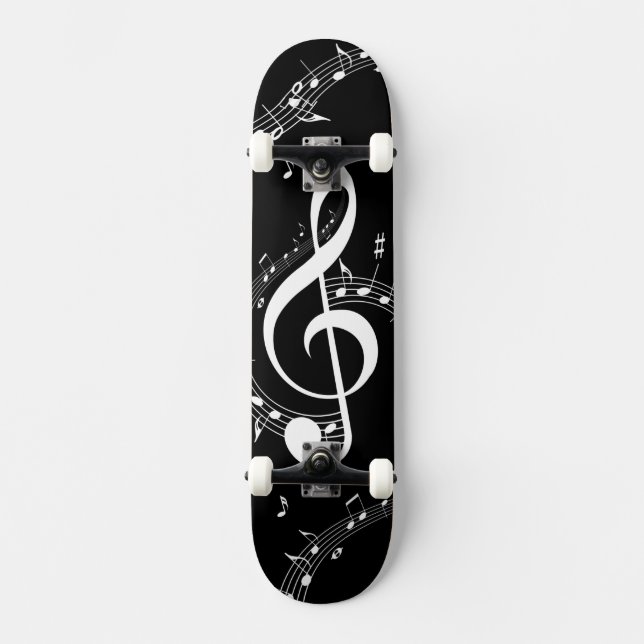 Skateboard Climacic G Clef Music Black (Recto)