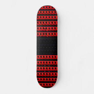 Skateboard Clôture noire rouge