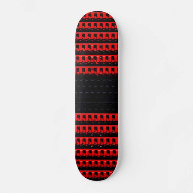 Skateboard Clôture noire rouge (Recto)