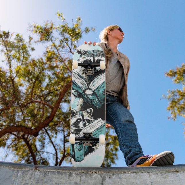Skateboard Club vintage des Lecteurs Raccoon (Extérieur 1)