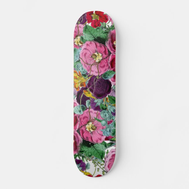 Skateboard Cluster vintage floral (Recto)