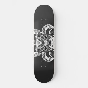 Skateboard Cobra Art Déco argent Graphisme de ligne ornemen