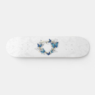 Skateboard Coeur bijoux avec papillons Morpho