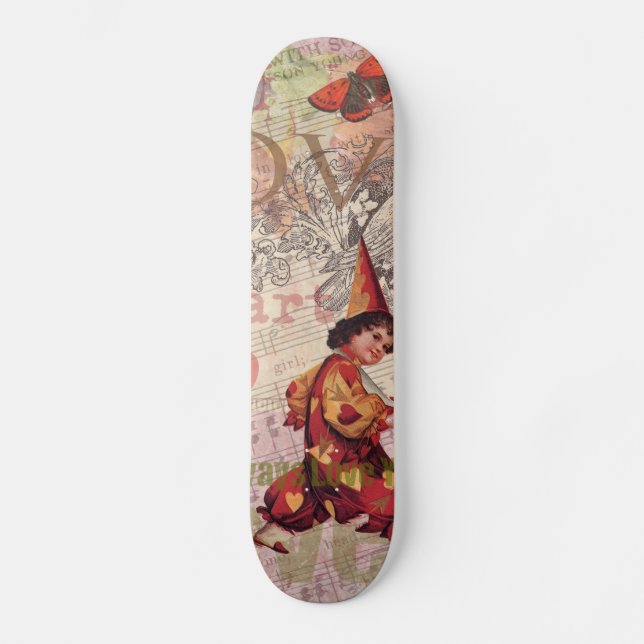 Skateboard Cœur d'amour Chérubin de la Saint-Valentin (Recto)