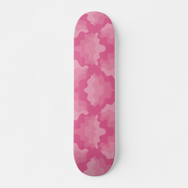 Skateboard Coeur d'amour - rose (Devant)