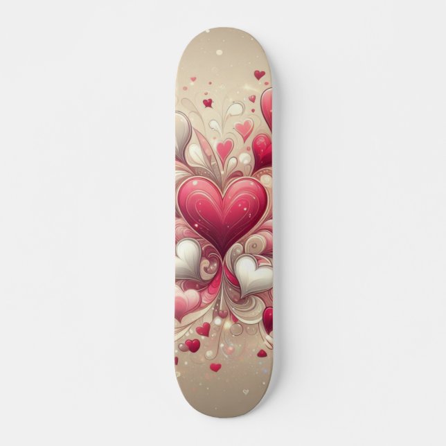 Skateboard coeur de la Saint-Valentin (Devant)