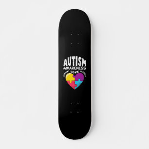 Skateboard Coeur de sensibilisation sur l'autisme